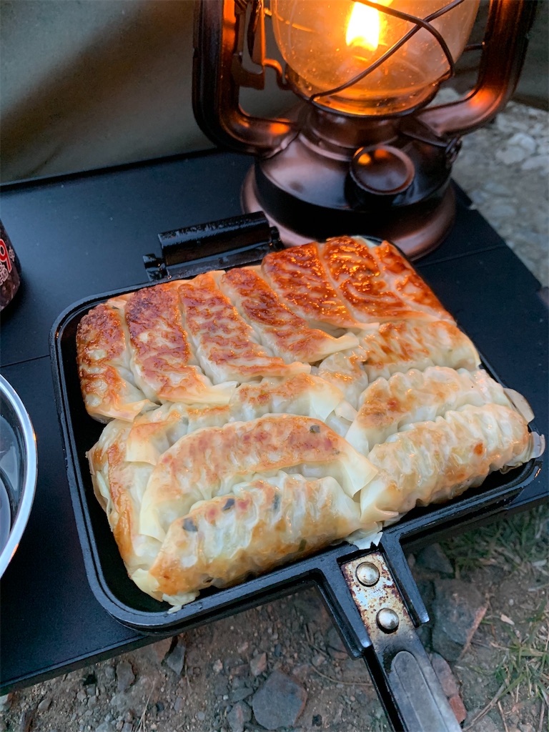 ベルモントのホットサンドメーカーで餃子