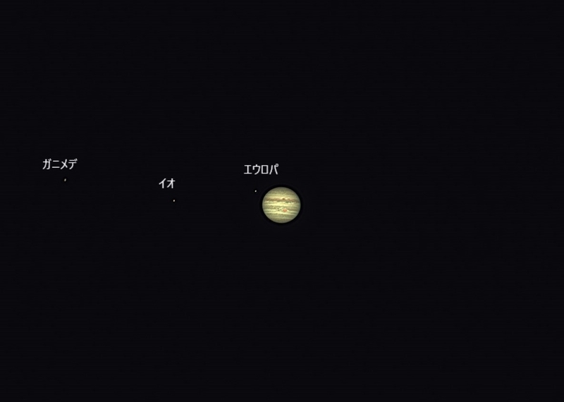 20180422 AM1時ごろの木星＠文京区ベランダ - お気楽天体観測