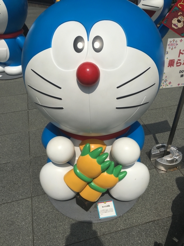 ドラえもん像　もぐら手袋