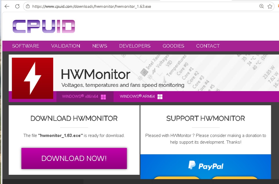 HWMonitor 1.63 がリリースされました。 - 私のPC自作部屋