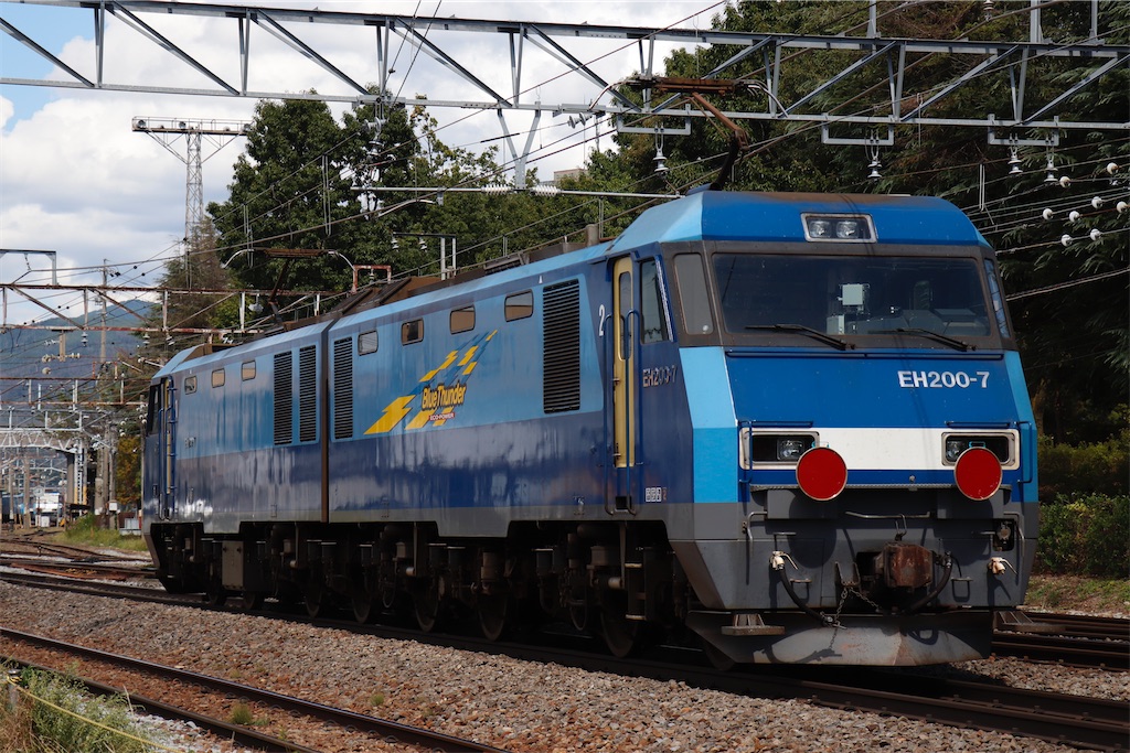 200系 2083レ EH200-7 単機(反射板付き) - 特急上高地回遊81号