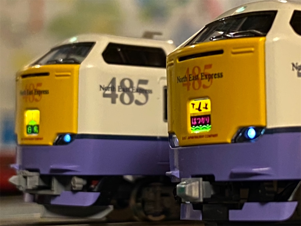 TOMIX はつかり　485系3000番台 8両セット 未使用 入線整備】TOMIX 485系3000番代「はつかり」セットを弄る - 新