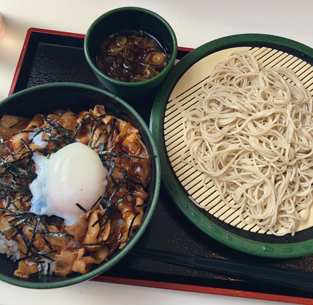 ゆで太郎さんの 元気玉丼セット 蕎麦は ざる蕎麦 続編 東海北陸ぐるりんこ