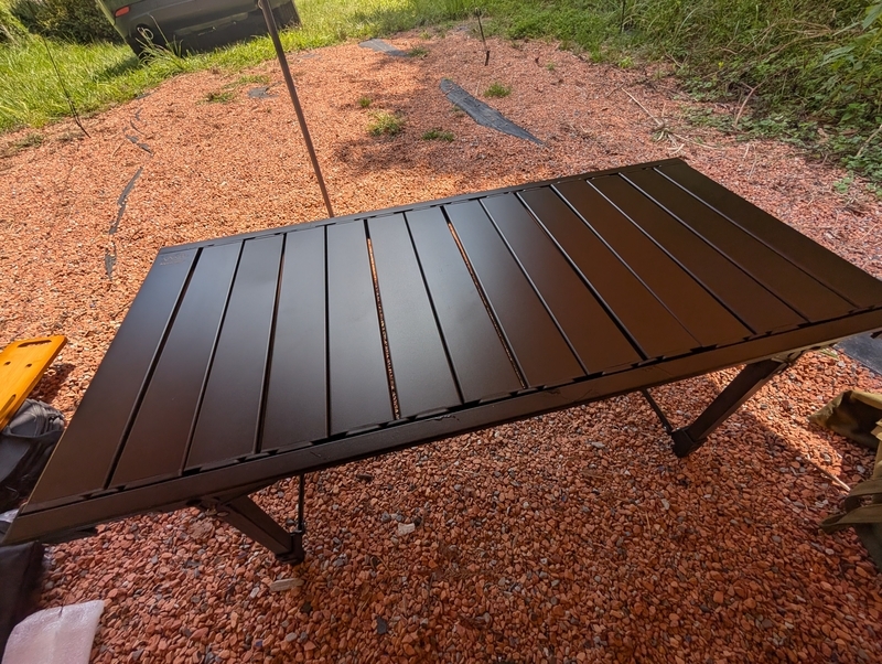 使って分かった】アルミユニットテーブル88の拡張パーツ4選｜遮熱