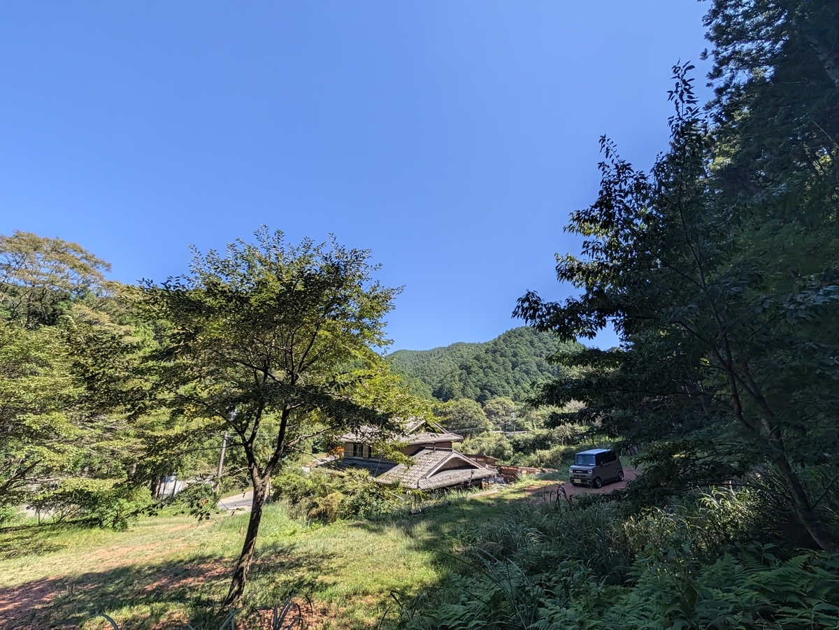 最終日の快晴のキャンプ場