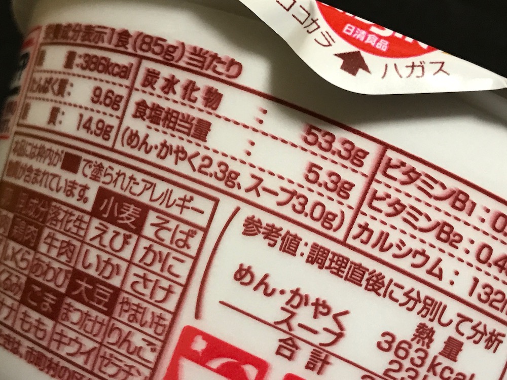 チキンラーメンどんぶり 食塩相当量