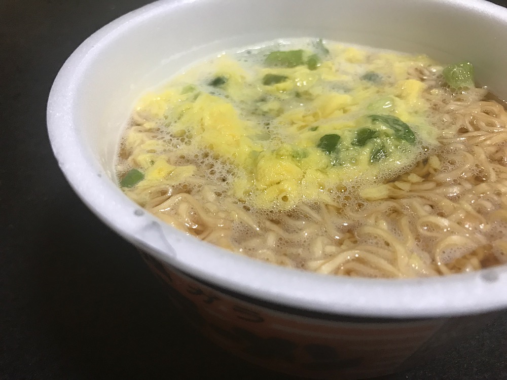 チキンラーメンどんぶり とろふわリニューアル版　出来上がり