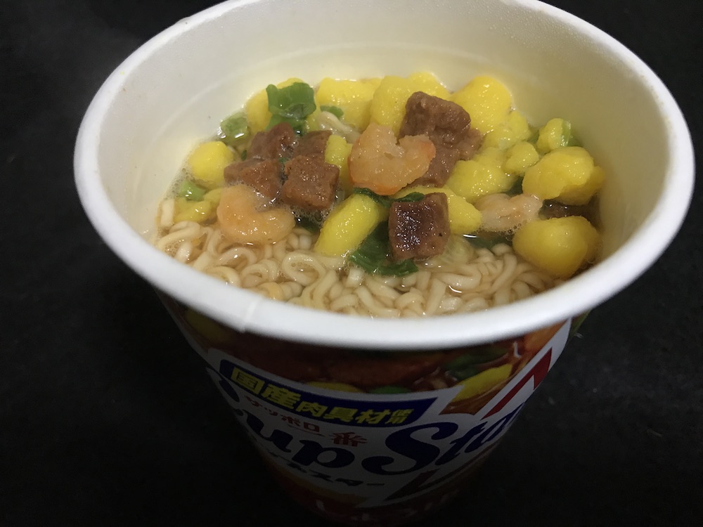 カップスターしょうゆ 出来上がり