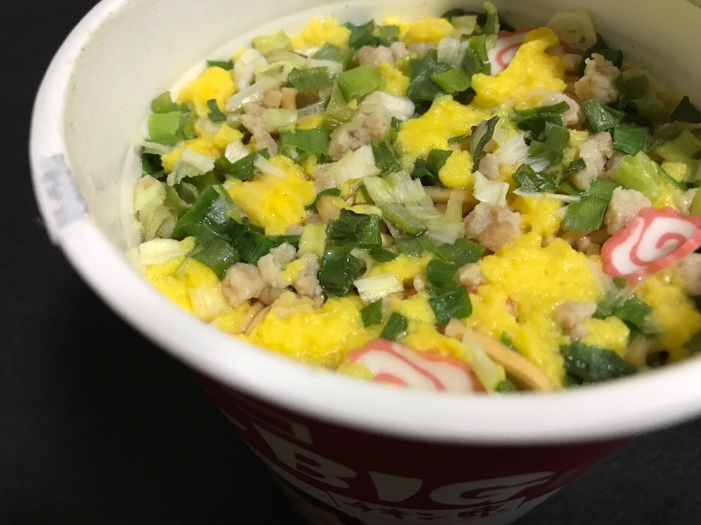 オキコラーメンBIGチキン味 出来上がり