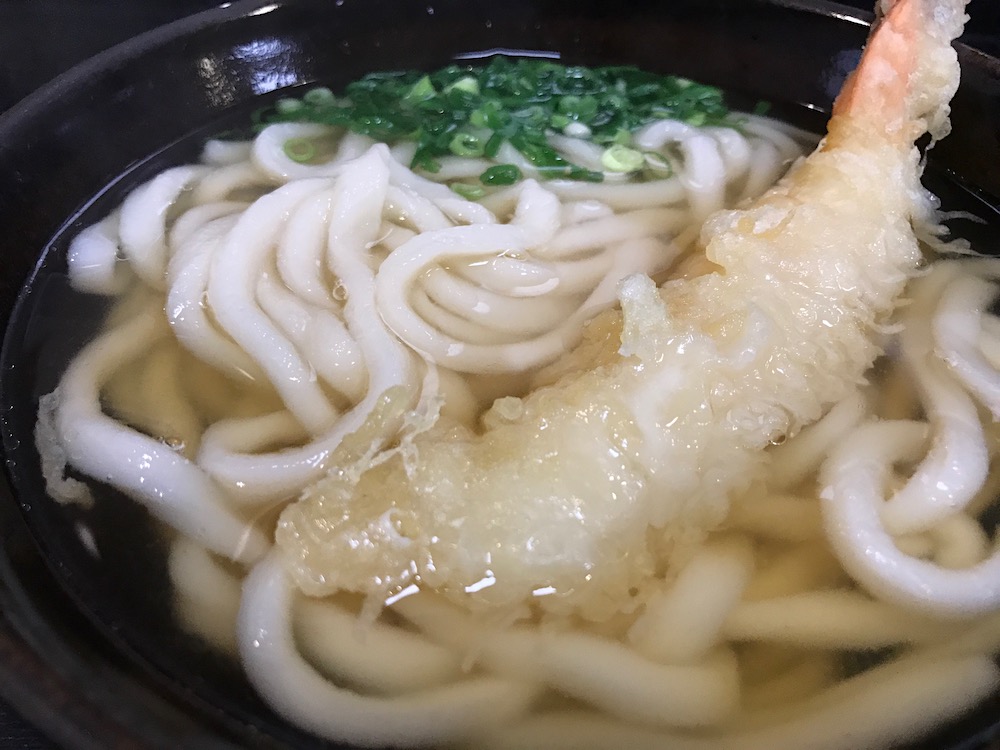 釜揚人力うどん　えび天うどん