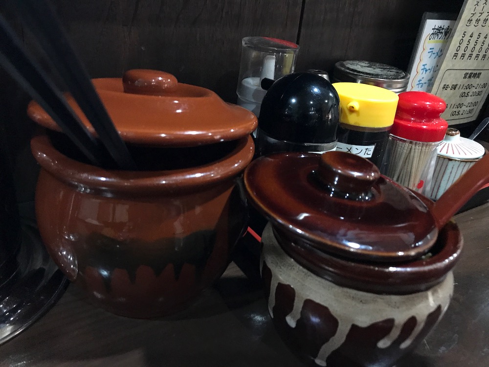 久留米ラーメン金ちゃん　机上
