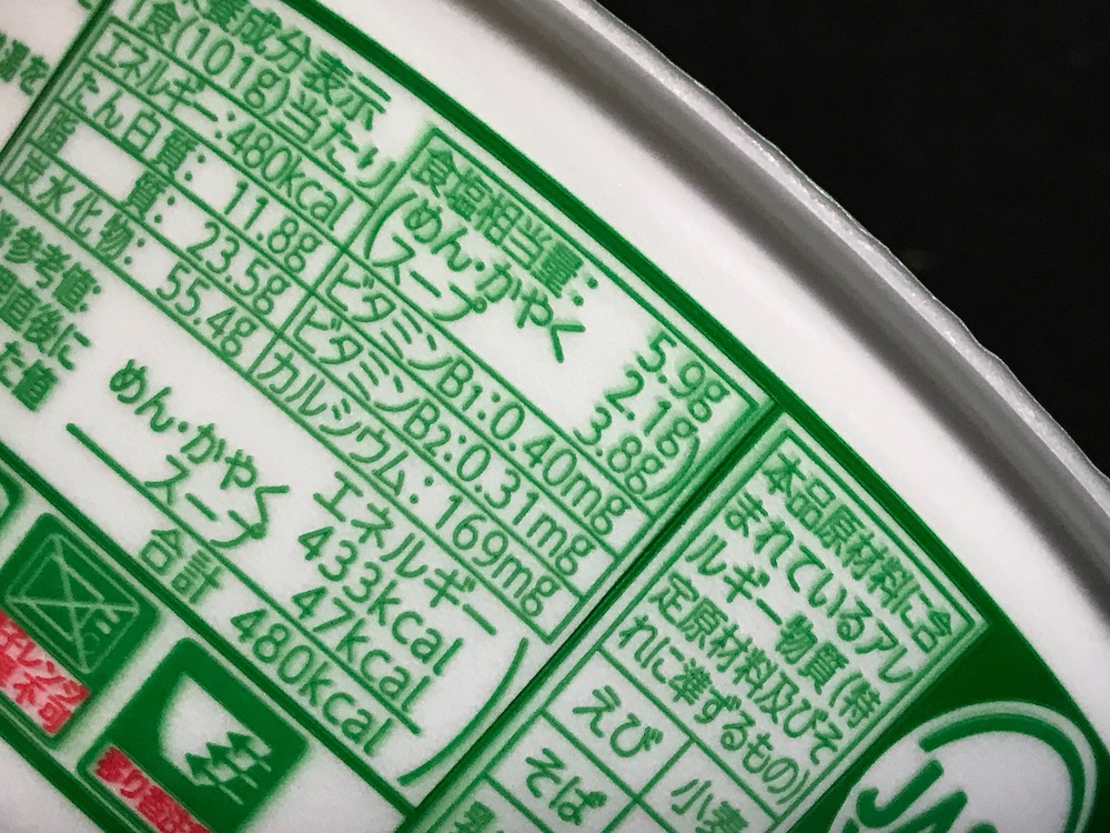 緑のたぬき　食塩相当量