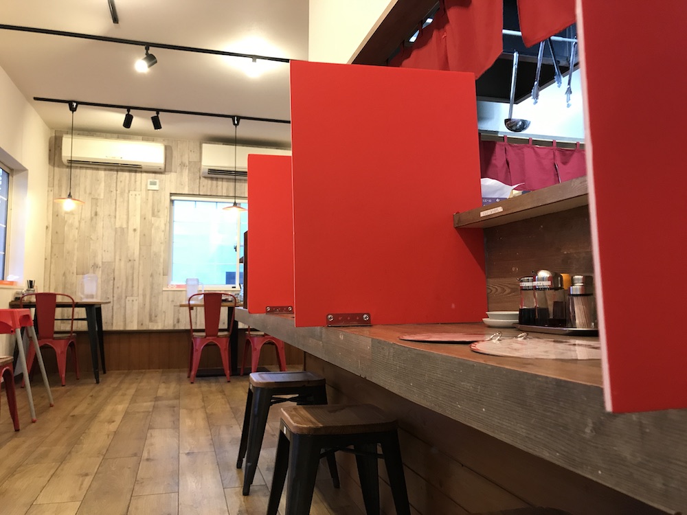 らーめん家 MARU コロナ対策店内