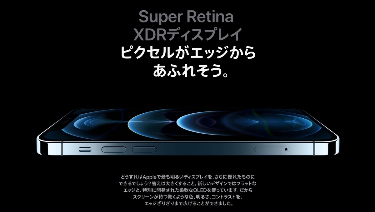 iPhone12 Pro MaxSuper RetinaXDRディスプレイ