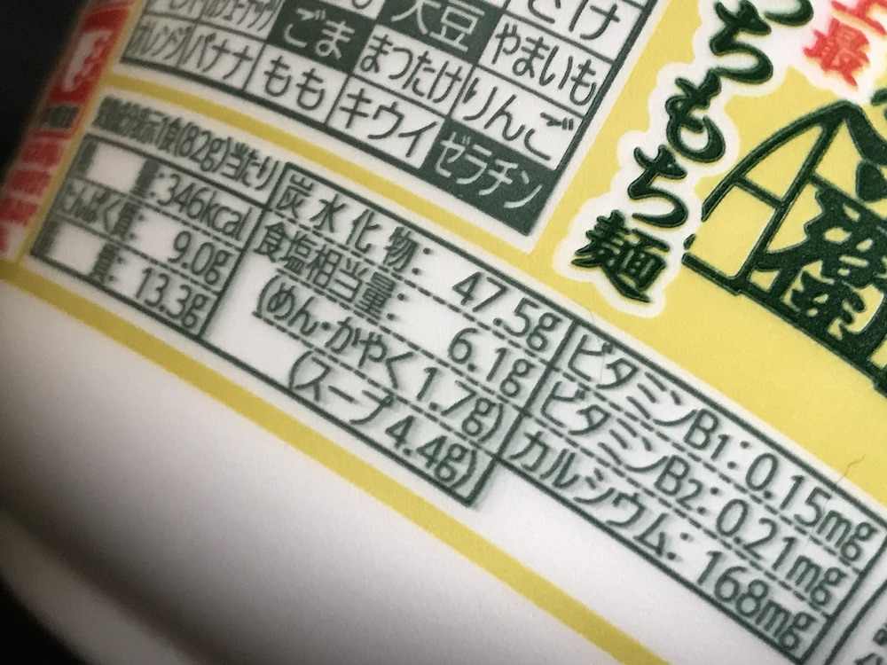 日清どん兵衛限定プレミアムきつねうどん　食塩相当量