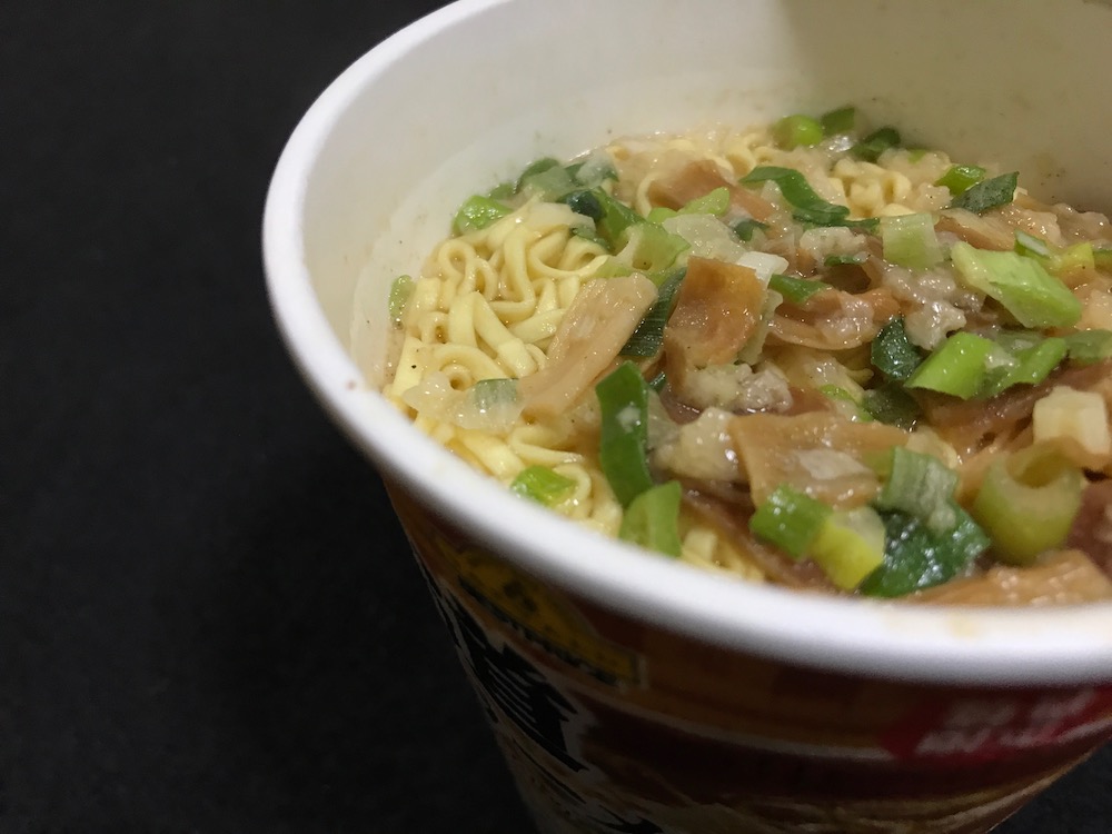 トップバリュ尾道醤油ラーメン 出来上がり