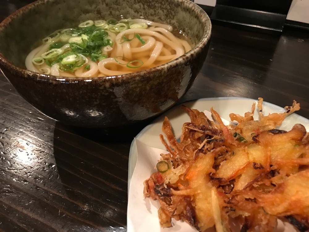 元祖久留米うどん　ふじ井　かき揚げうどん