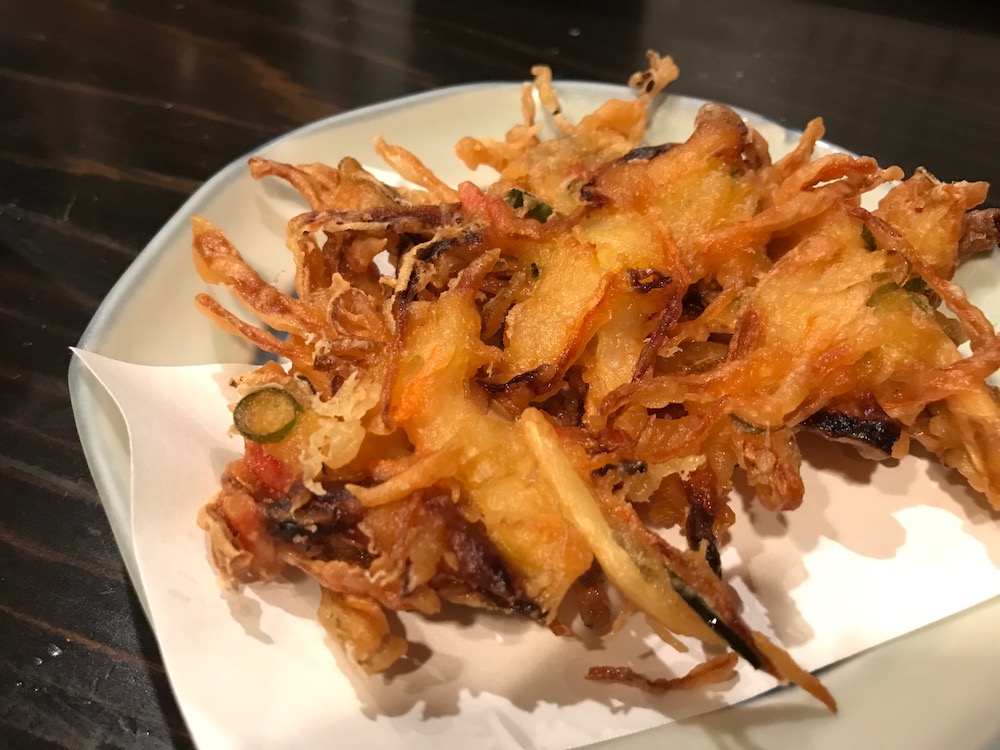 元祖久留米うどん　ふじ井　かき揚げ