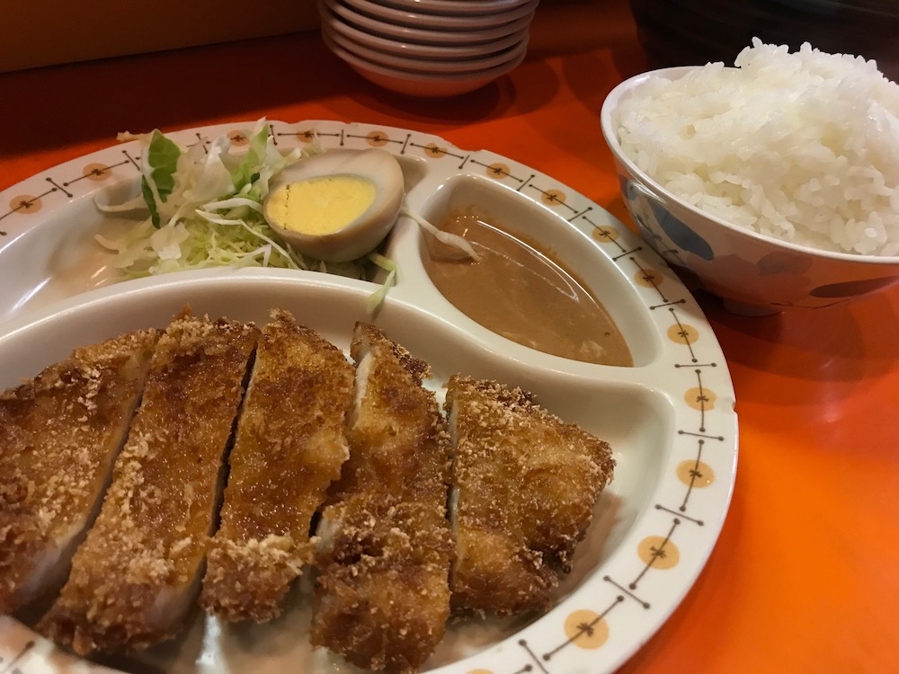 長浜ラーメン三吉　A定食　とんかつ定食
