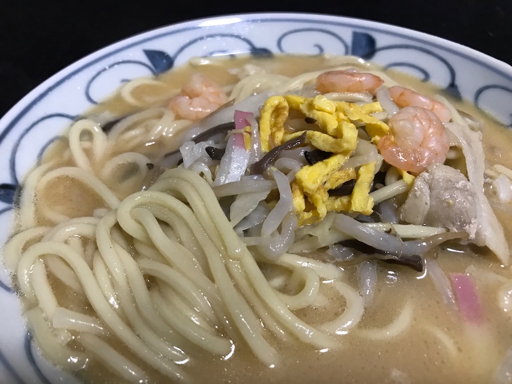 四海楼監修ちゃんぽん 出来上がり 麺