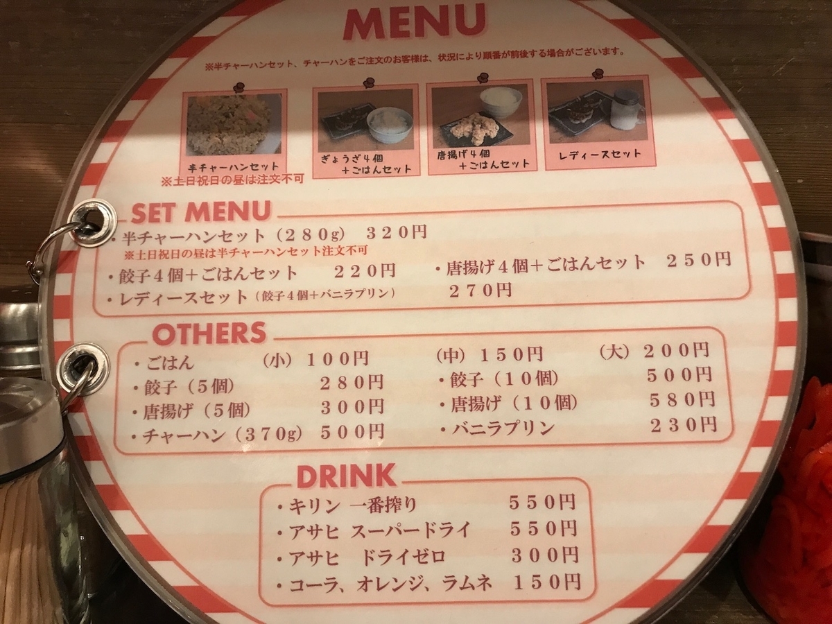 らーめん家MARU セットメニュー 2021