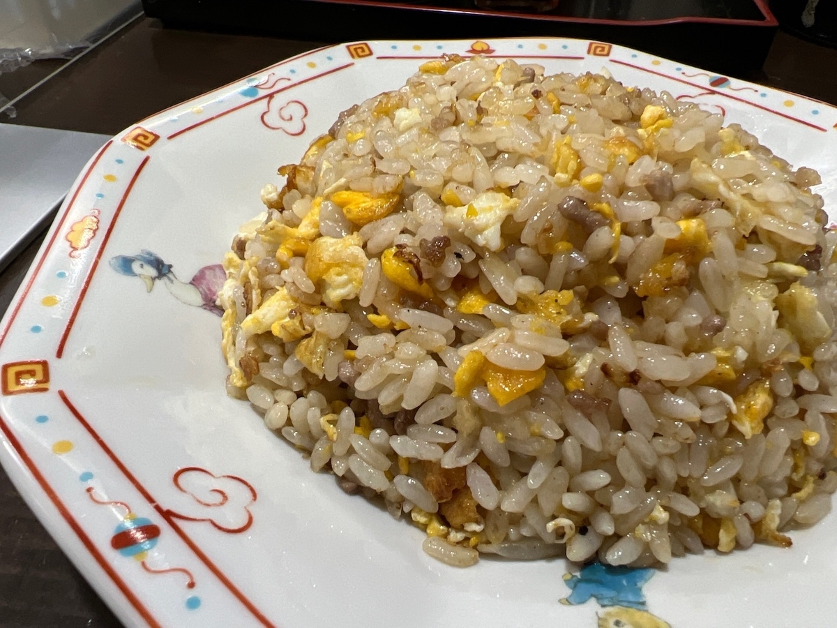 久留米ラーメン金ちゃん　チャーハン定食　チャーハン
