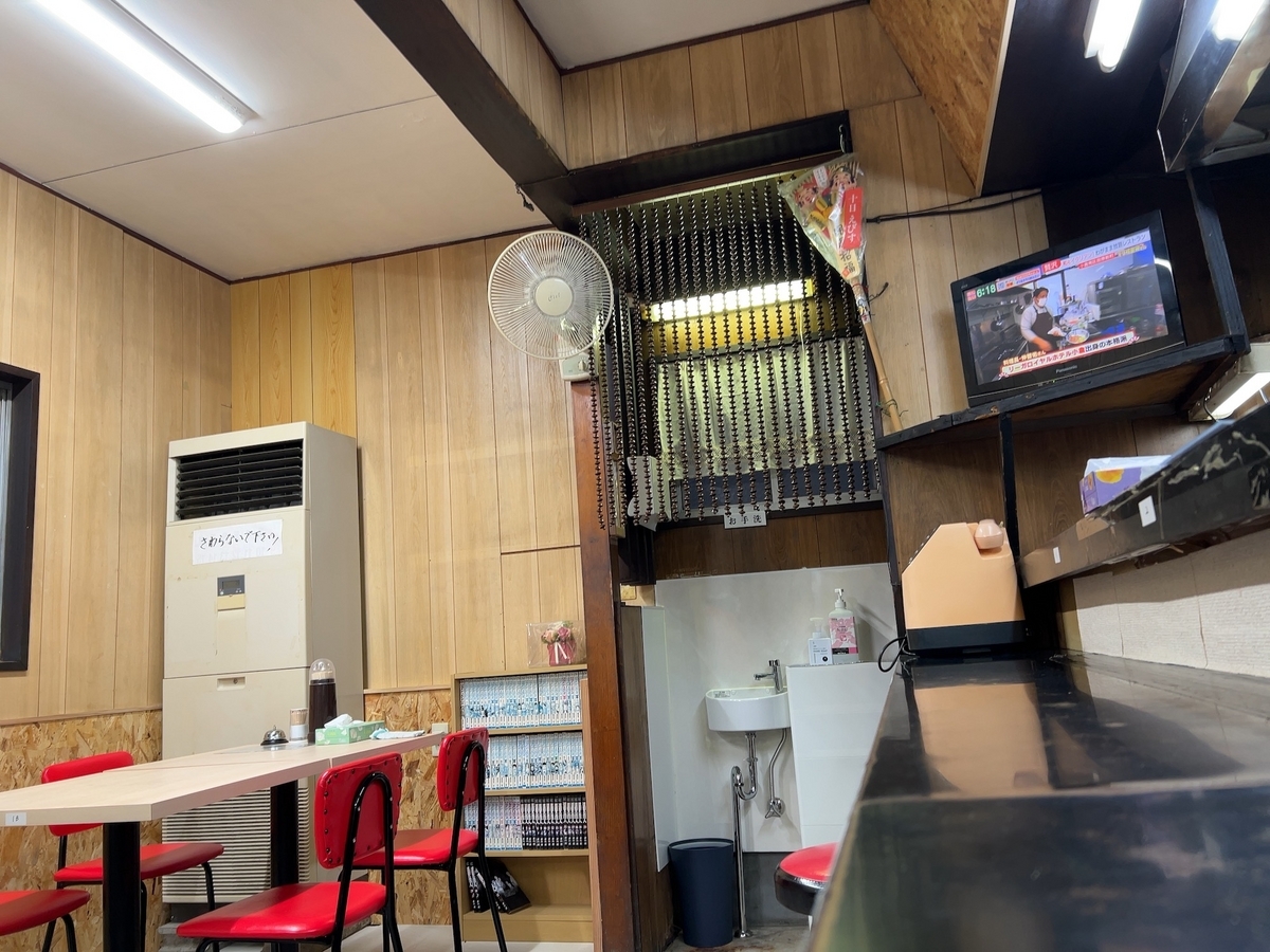 かせ食堂 またしても・・・ 店内