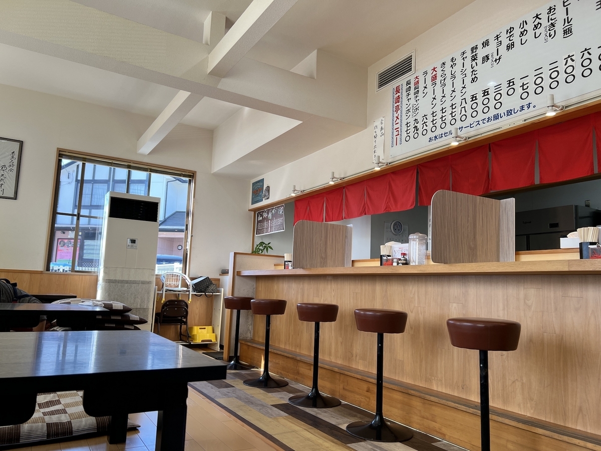 長崎亭　可布里店　店内