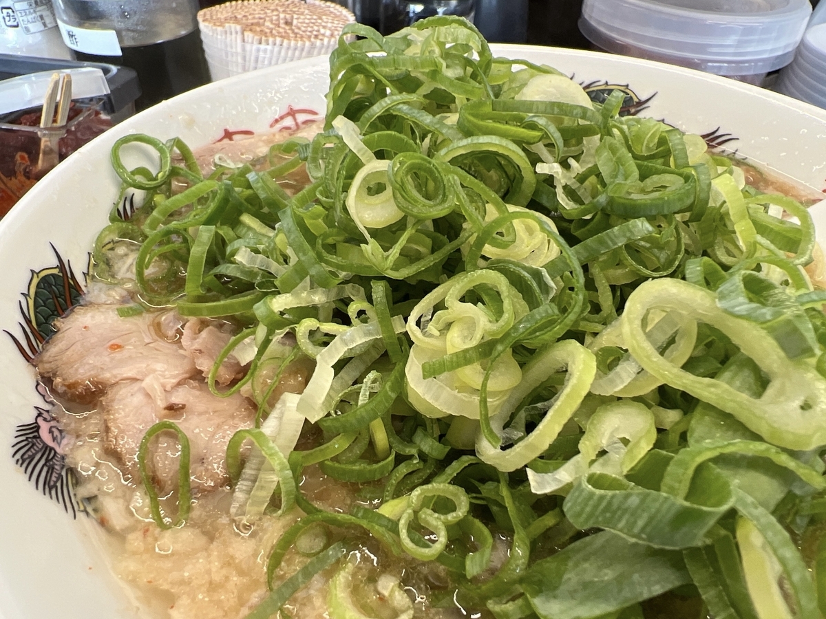 来来亭佐賀新栄店　ラーメン　ネギ多め
