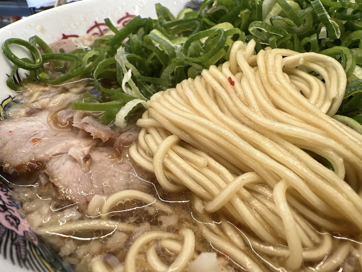 来来亭佐賀新栄店　ラーメン　麺