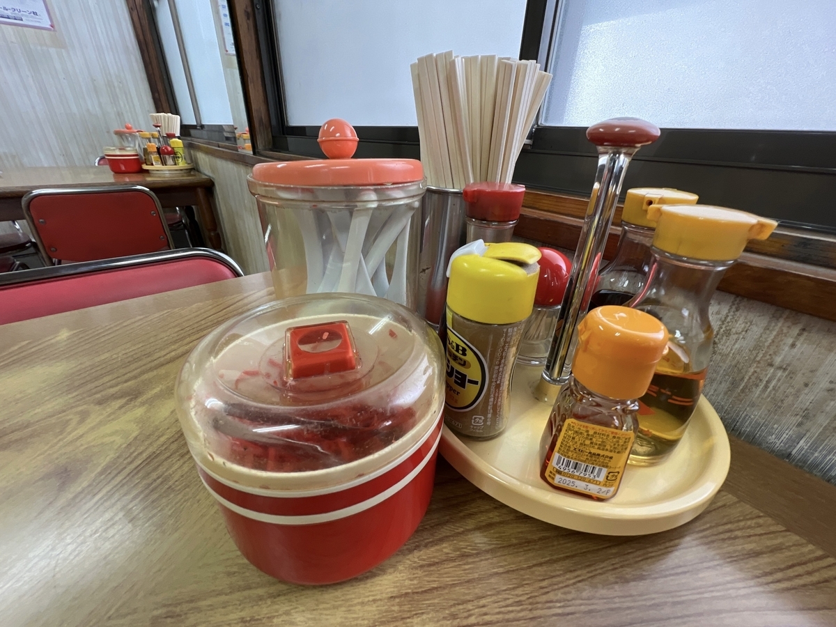 さつまラーメン大川店　机上