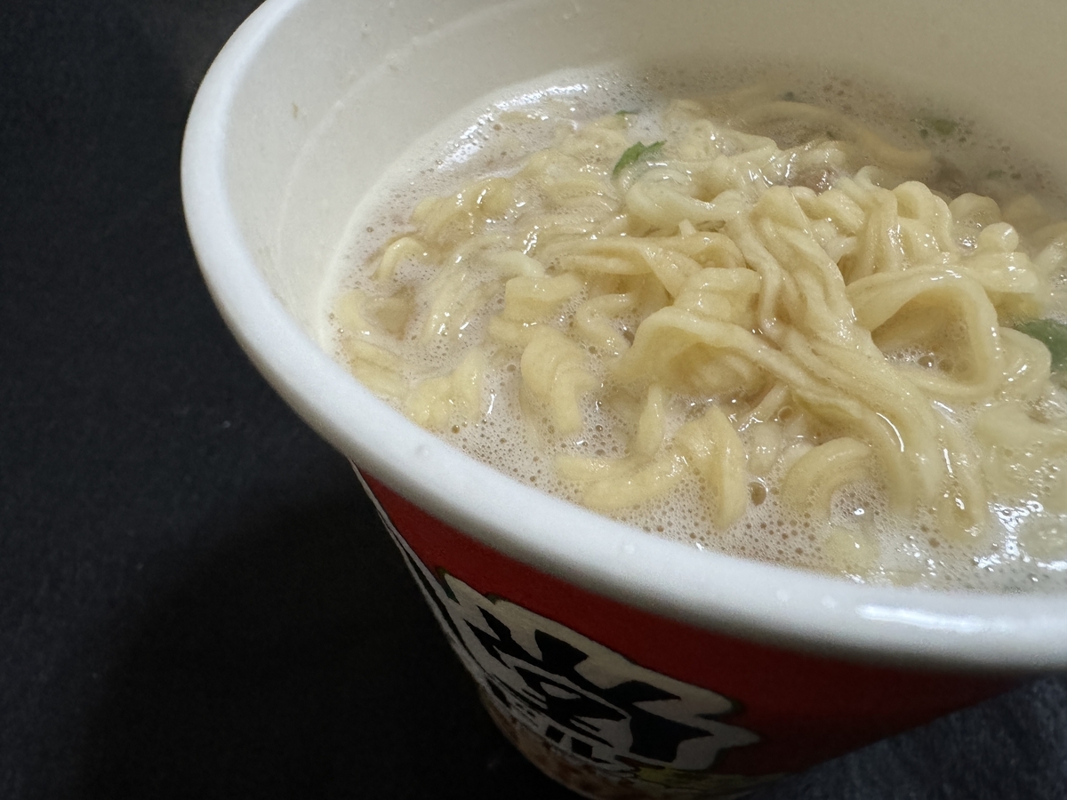 名店ジャンク一風堂豚骨ヌードル　出来上がり