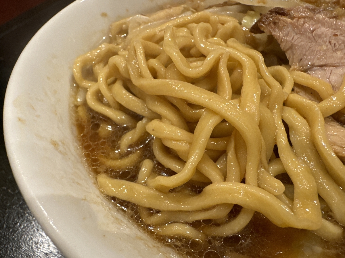佐賀市　夢の一歩佐賀店　小ラーメン　極太麺