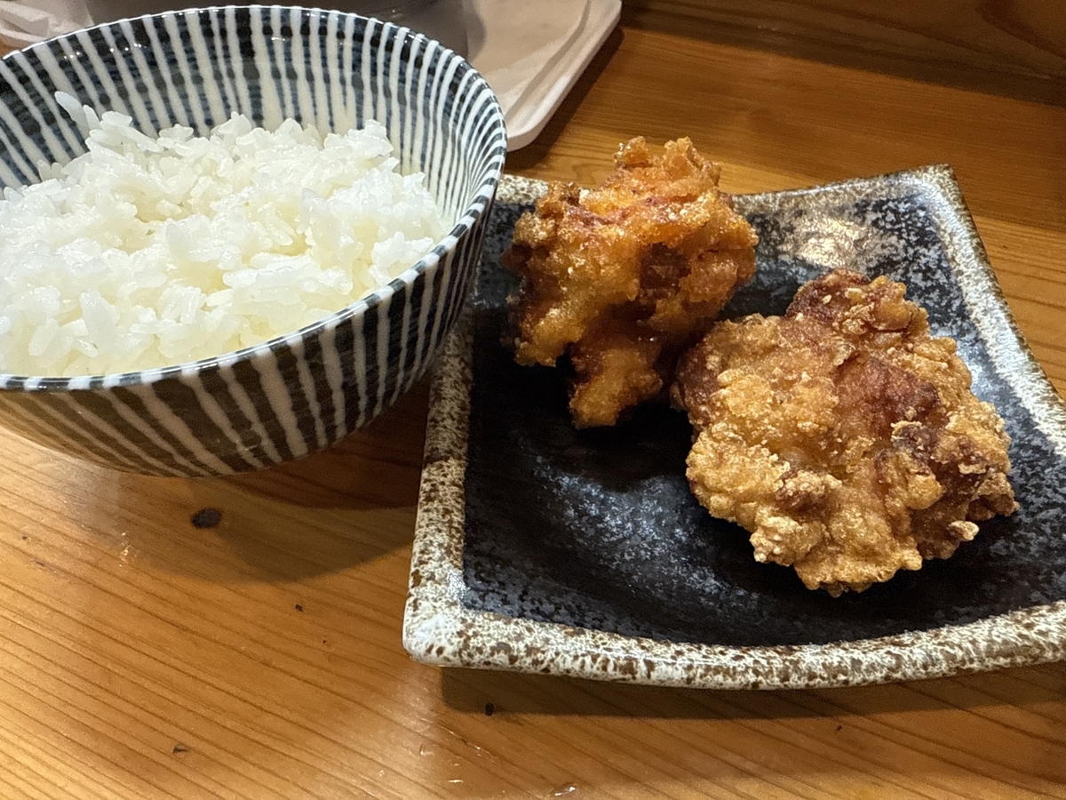 麺や なかよし　唐揚げセット