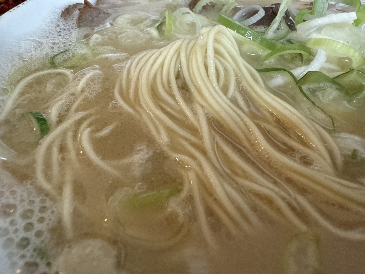 長浜一番　ラーメン　麺