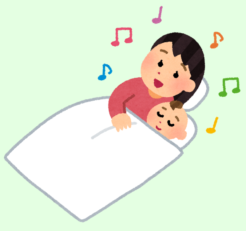 子守唄 子守唄を歌う母親