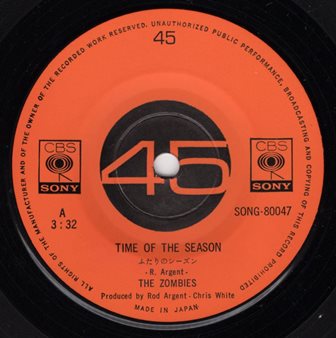 イギリス生まれの曇ったサウンド ふたりのシーズン ザ ゾンビーズ 昭和４４年 ヒット曲けんきゅうしつ