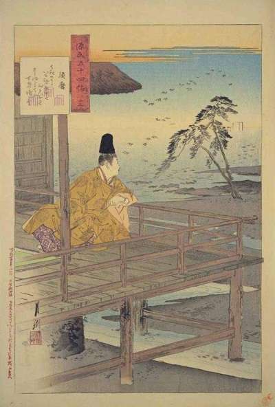 12尾形月耕・源氏物語五十四帖・須磨:plain