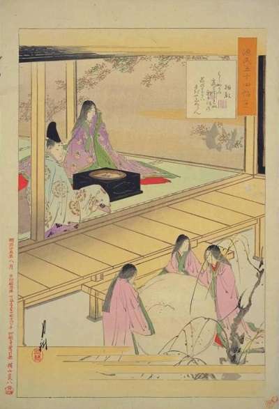 20尾形月耕・源氏物語五十四帖・朝顔:plain