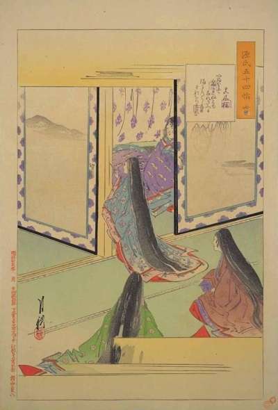 31尾形月耕・源氏物語五十四帖・真木柱:plain