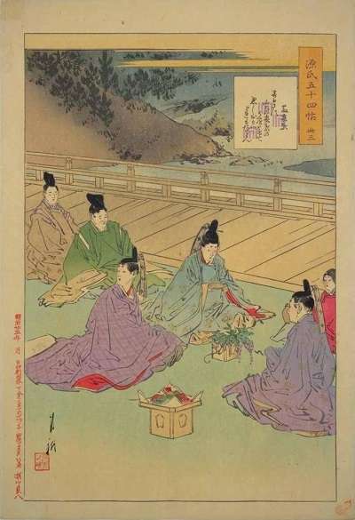 33尾形月耕・源氏物語五十四帖・藤裏葉:plain