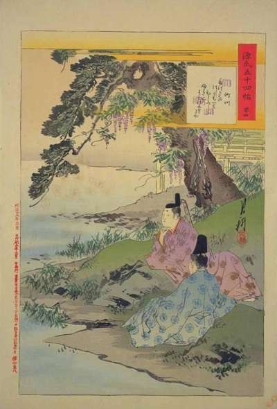 44尾形月耕・源氏物語五十四帖・竹河:plain