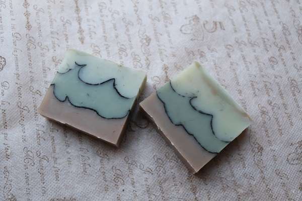 20170409ココアラインの３色レイヤー石けん(Layered soap)