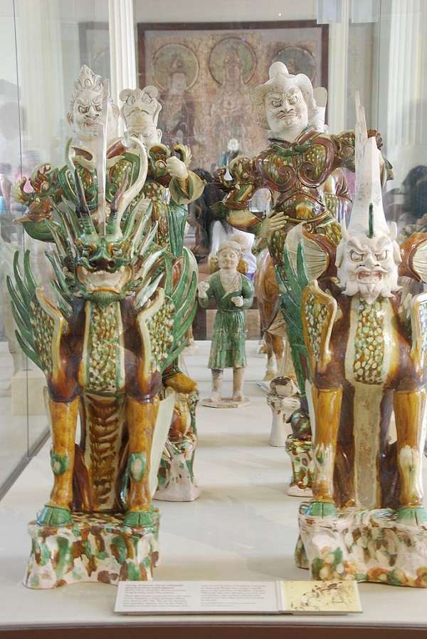 British Museum 唐三彩の副葬品　Chinese Tang tomb figures