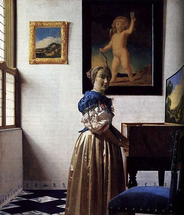 The National Gallery Young Woman standing at a Virginal Johannes Vermeer