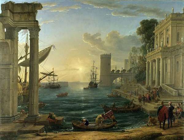 The National Gallery Seaport with the Embarkation of the Queen of Sheba　Claude Lorrain