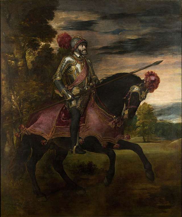 Equestrian Portrait of Charles V Tiziano Vecellio