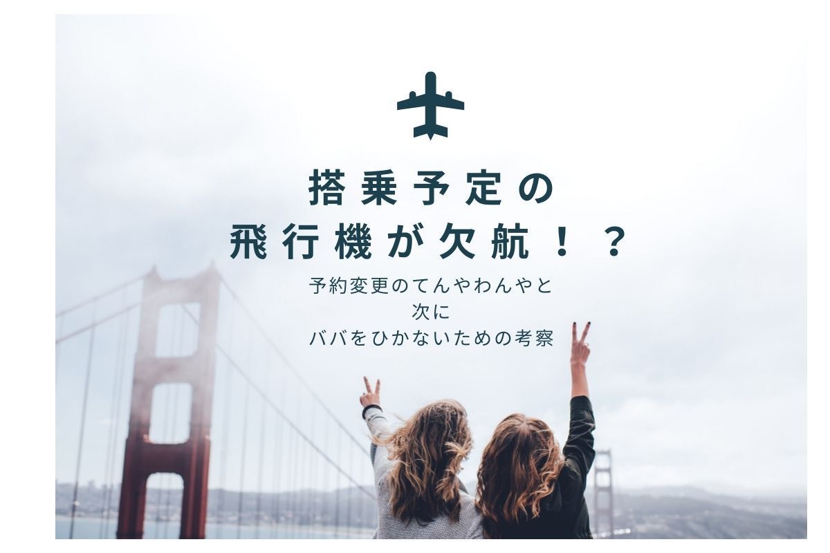 搭乗予定の飛行機が欠航 予約変更のてんやわんやと次にババをひかないための考察 ひとみにカルチャーショックを 搭乗予定の飛行機が欠航 予約変更のてんやわんやと次にババをひかないための考察 ひとみにカルチャーショックを