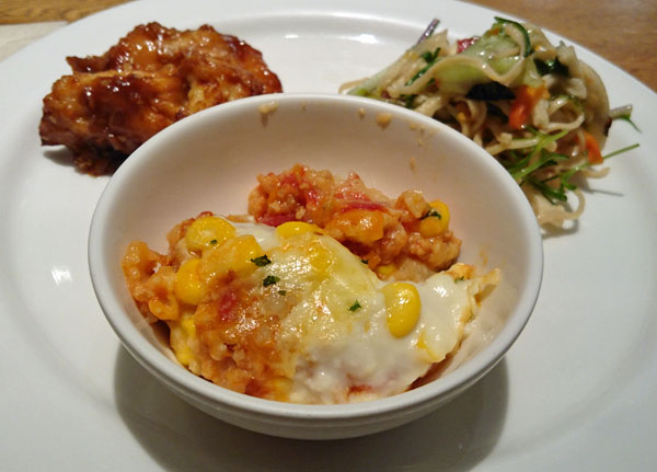 ミートソースの野菜グラタン
