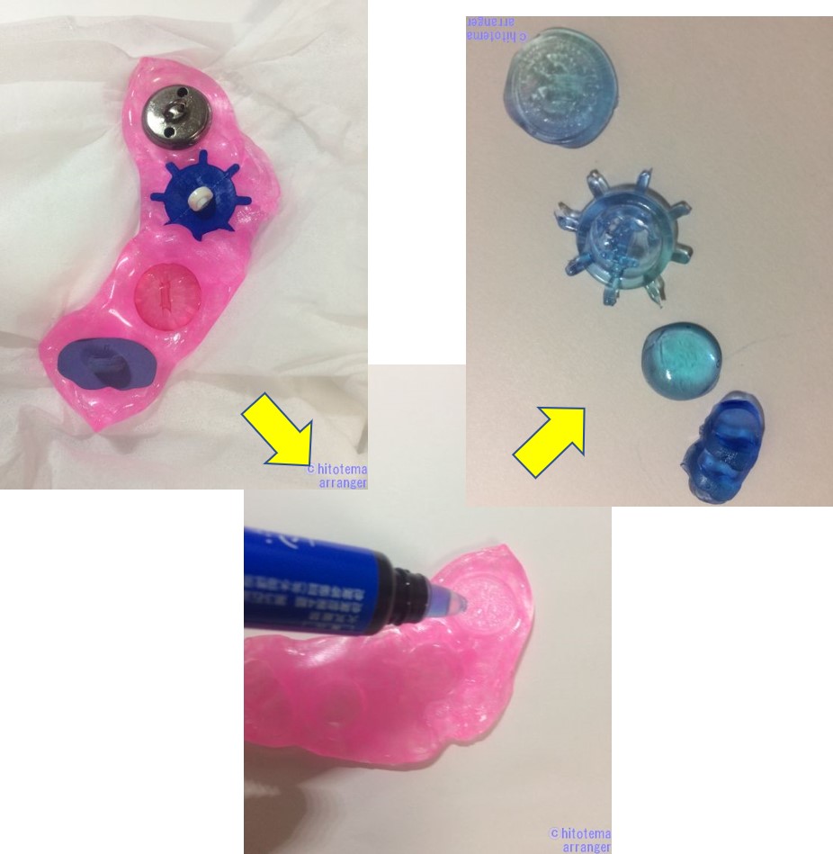 おゆまるでボタンの型をとってみた ひとてま戦隊アレンジャー